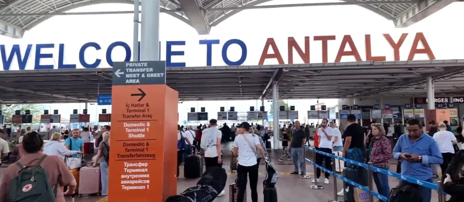 Welcome to Antalya airport arrivals exit