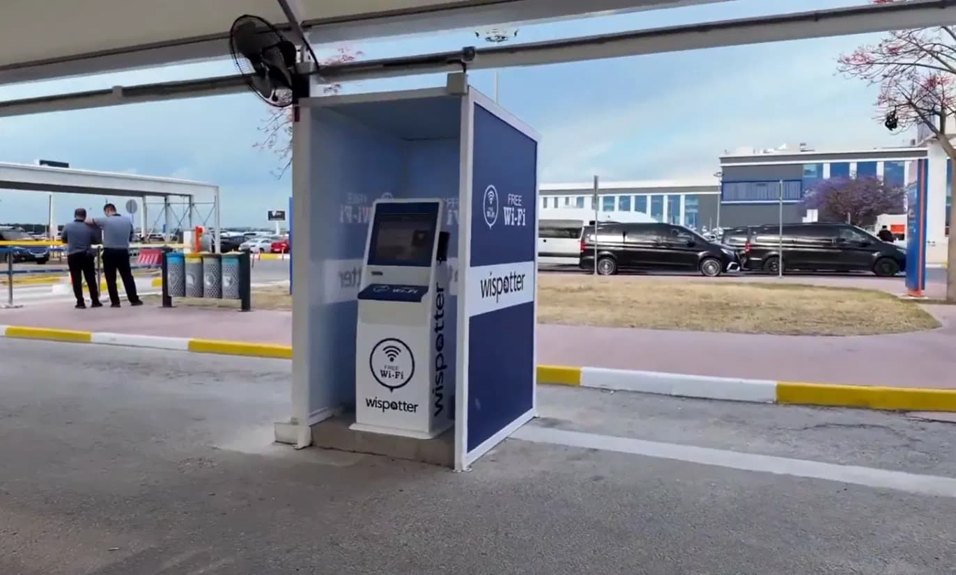Free Wi-Fi kiosk at the transfer waiting area