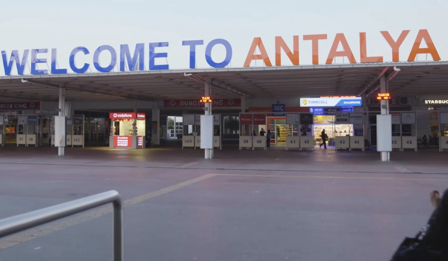 Actual airport exterior photo provided for Antalya Terminal 3